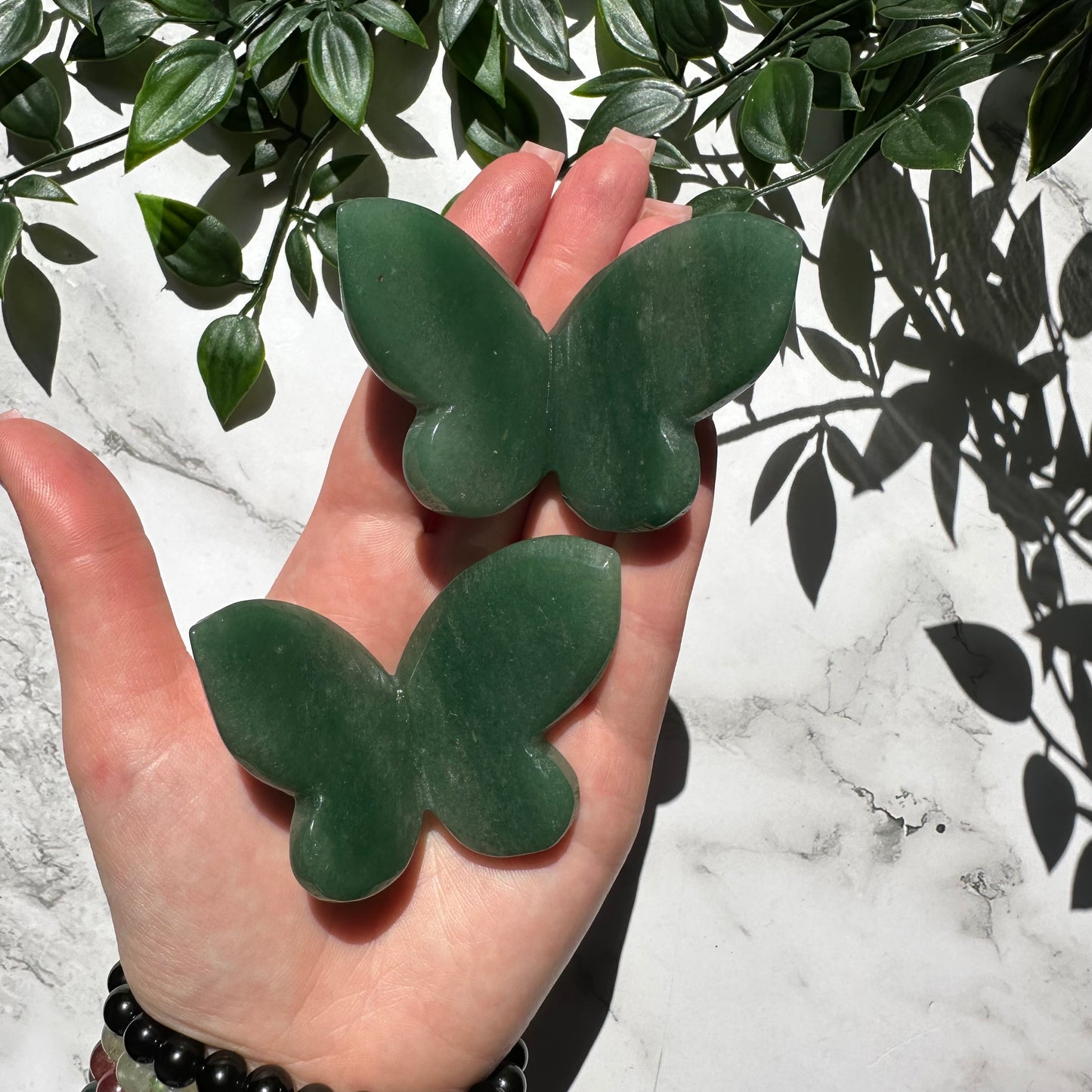Farfalla 3D in Avventurina Verde