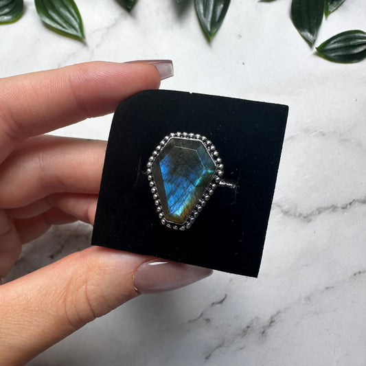 Anello Persefone in Labradorite