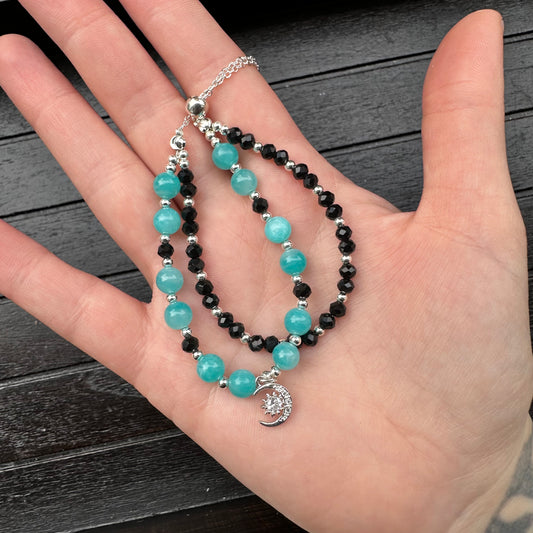 Bracciale Luna in Amazzonite (riscaldata)