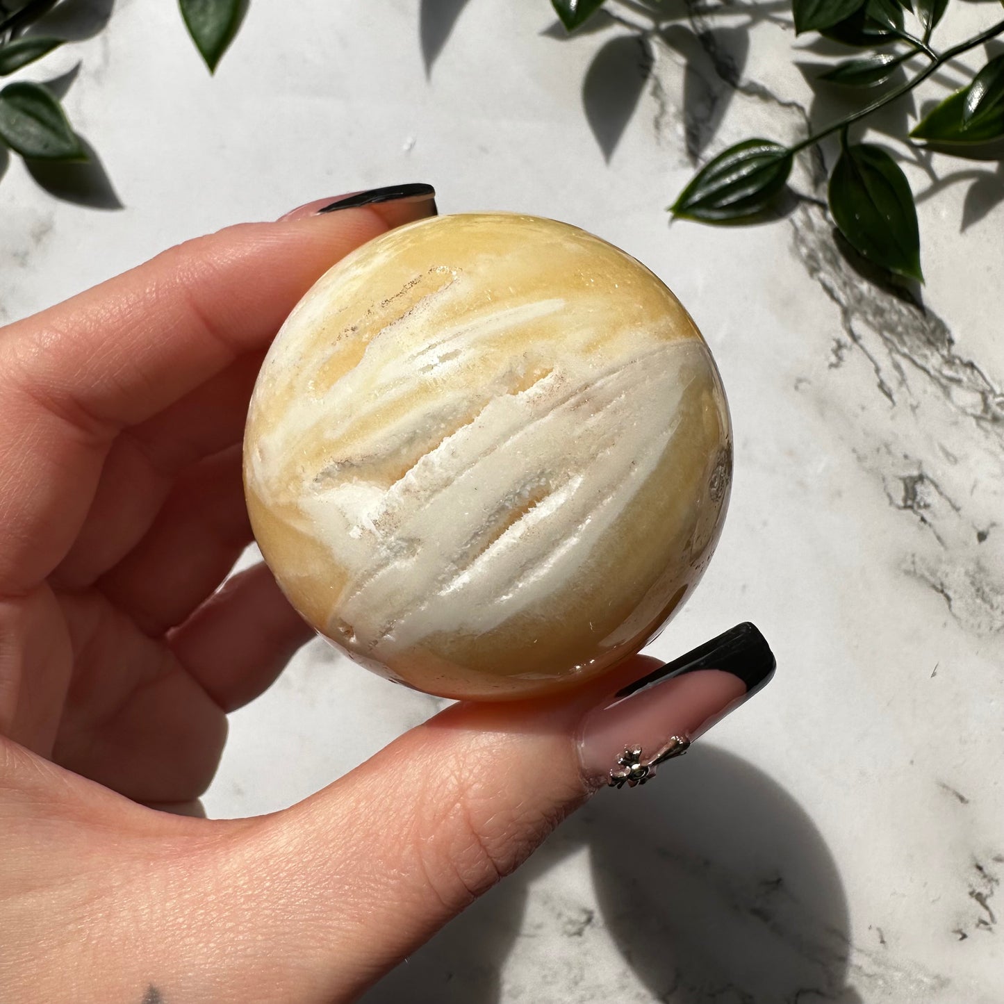 Sfera in Calcite Arancione