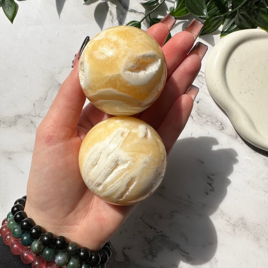 Sfera in Calcite Arancione