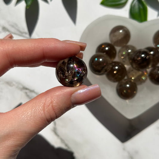 Mini Sfera in Quarzo Fumé