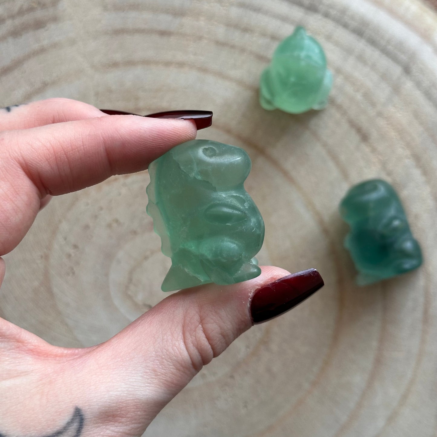 Dinosauro in Fluorite Verde