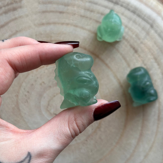 Dinosauro in Fluorite Verde