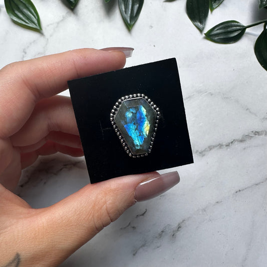 Anello Persefone in Labradorite