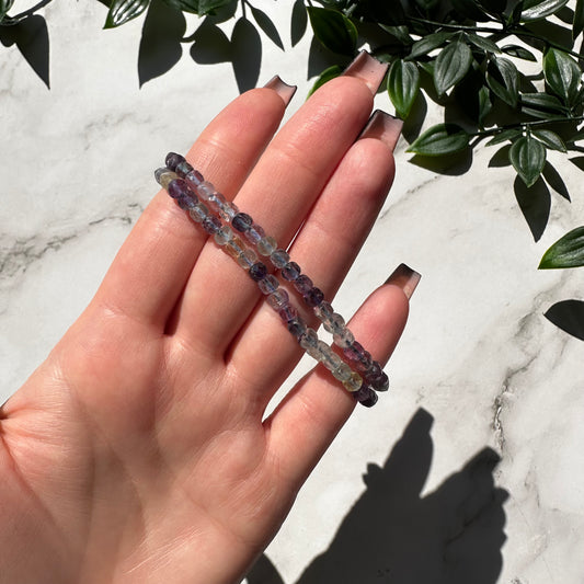 Bracciale sfaccettato in Fluorite