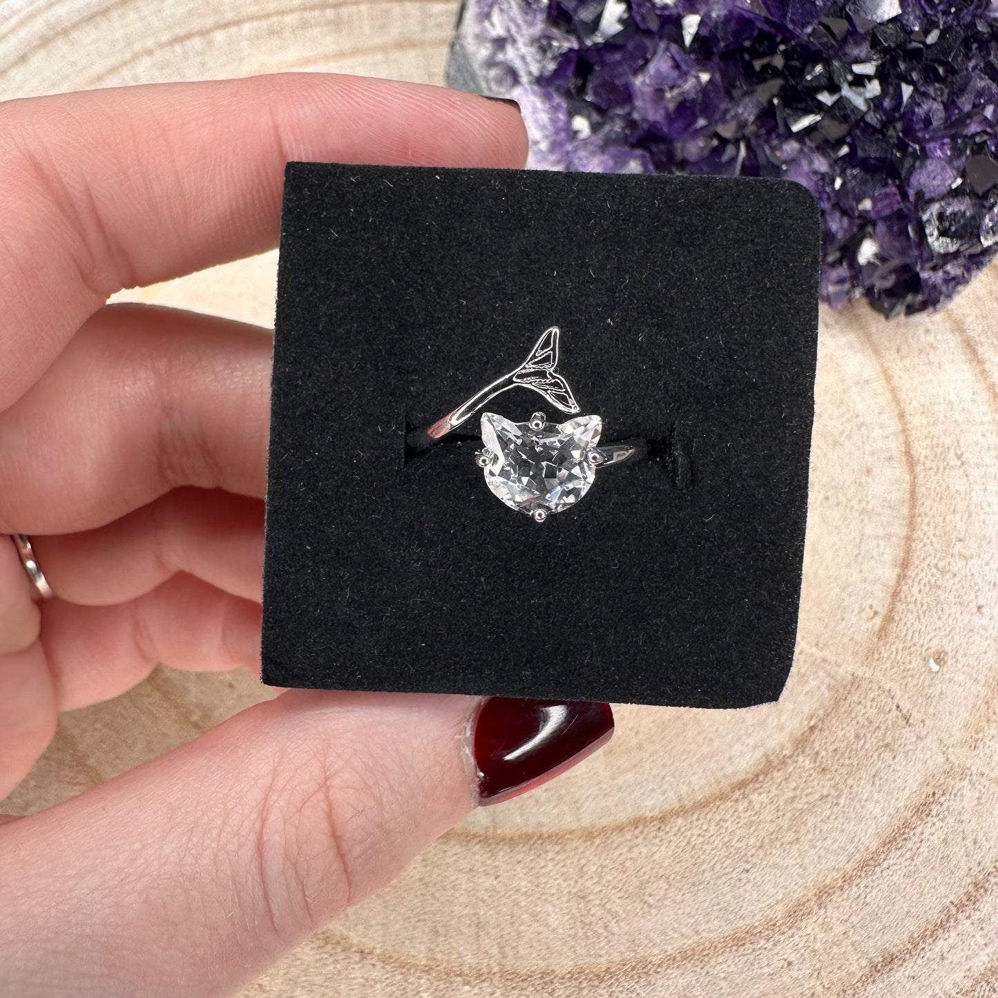 Anello Gatto Quarzo Ialino