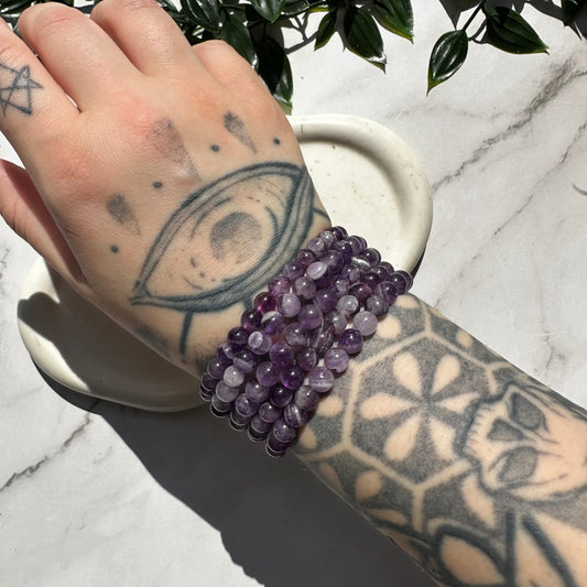 Bracciale in Ametista Chevron