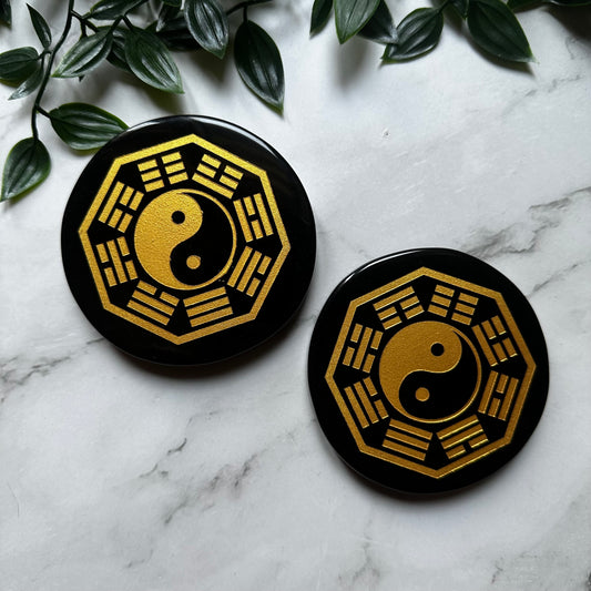 Lastra in Ossidiana Ying Yang