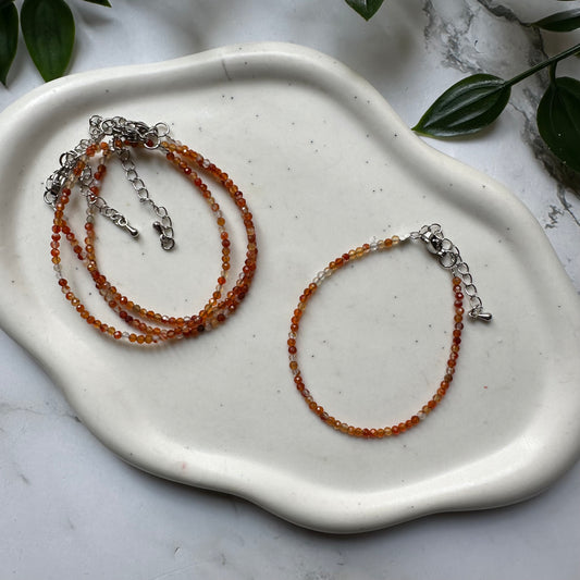 Bracciale Sfaccettato in Corniola