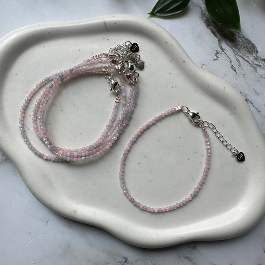 Bracciale Sfaccettato in Morganite