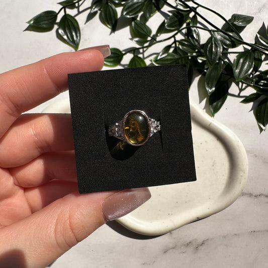 Anello Flower Amber